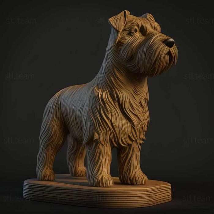 3D model Irish soft haired Wheat Terrier dog (STL)